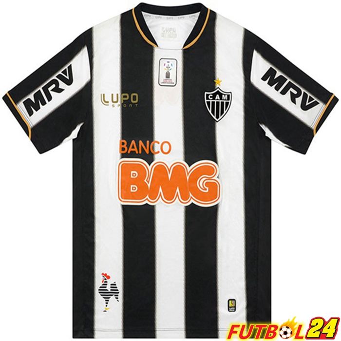 Camiseta Futbol Atletico Mineiro Retro Titular Negro Blanca 2013