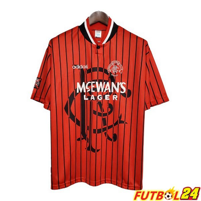 Camiseta Futbol Rangers FC Retro Alternativo Rojo 1994-1995