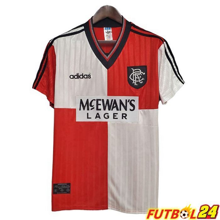 Camiseta Futbol Rangers FC Retro Alternativo Rojo 1995-1996