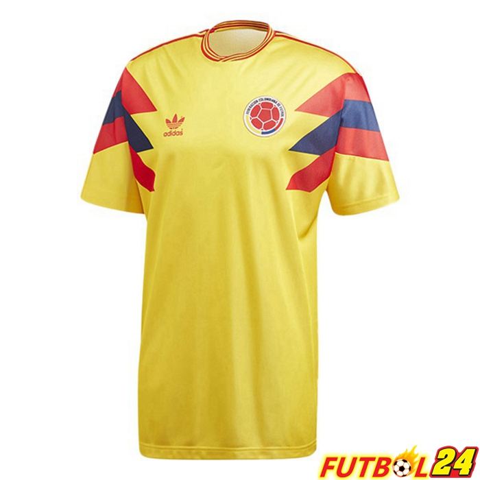 Camiseta Futbol Colombia Retro Titular Amarillo 1990
