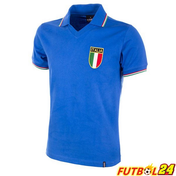 Camiseta Futbol Italia Retro Titular Azul 1982