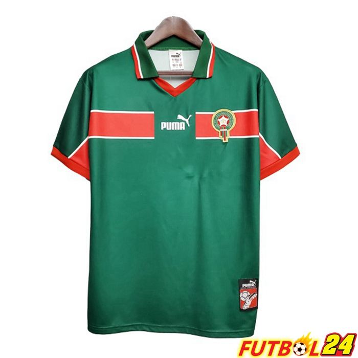 Camiseta Futbol Marruecos Retro Titular Verde 1998