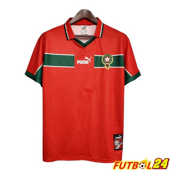 Camiseta Futbol Marruecos Retro Alternativo Rojo 1998