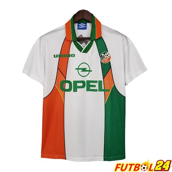 Camiseta Futbol Irlanda Retro Alternativo Verde Blanca 1994-1996