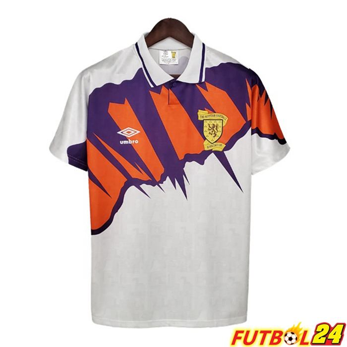 Camiseta Futbol Escocia Retro Alternativo Blanca 1991-1993