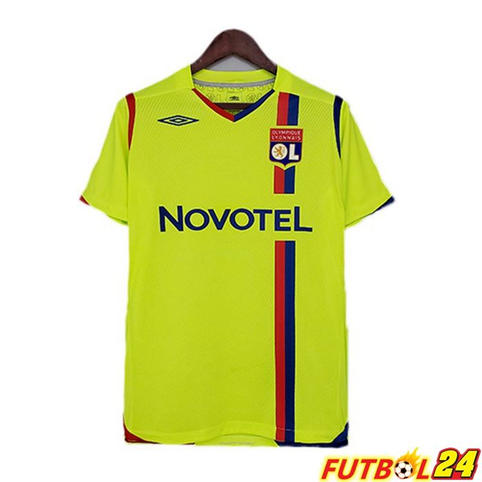 Camiseta Futbol Olympique De Lyon Retro Alternativo Amarillo 2008-2009