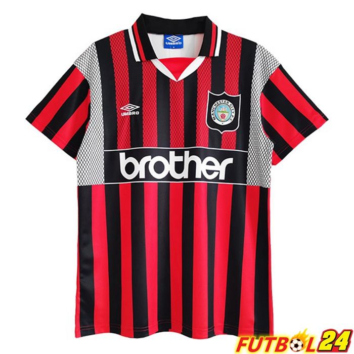 Camiseta Futbol Manchester City Retro Alternativo Rojo 1994-1996