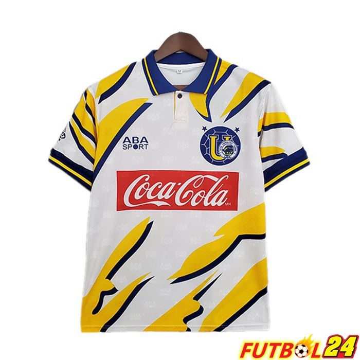 Camiseta Futbol Tigres UANL Retro Alternativo Amarillo Blanca 1996-1997