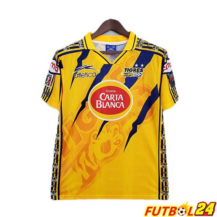 Camiseta Futbol Tigres UANL Retro Titular Amarillo 1997-1998