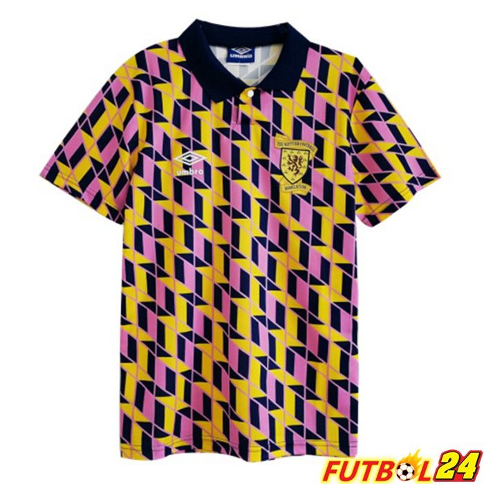 Camiseta Futbol Escocia Retro Alternativo Amarillo 1988-1989