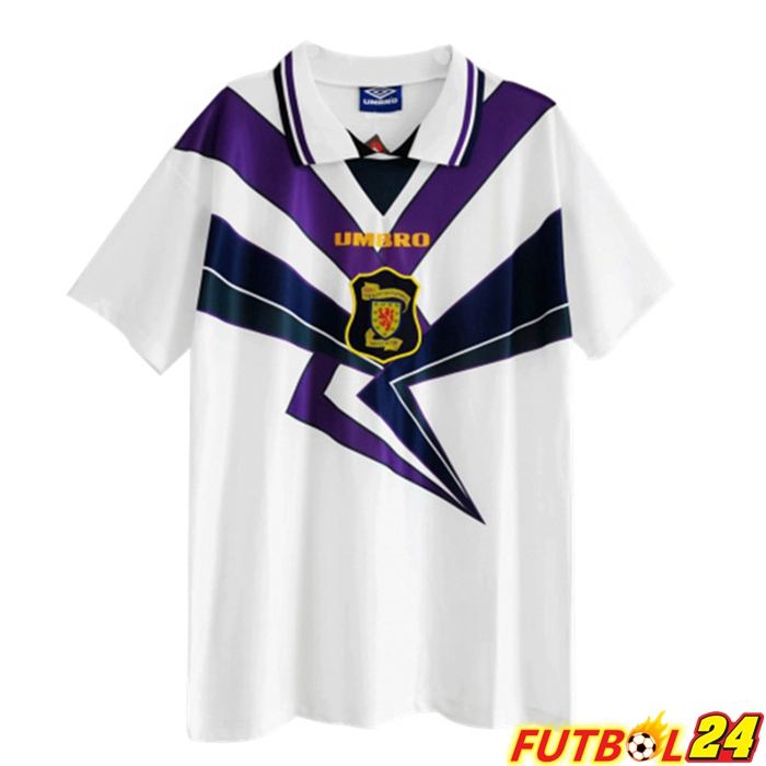 Camiseta Futbol Escocia Retro Alternativo Blanca 1996
