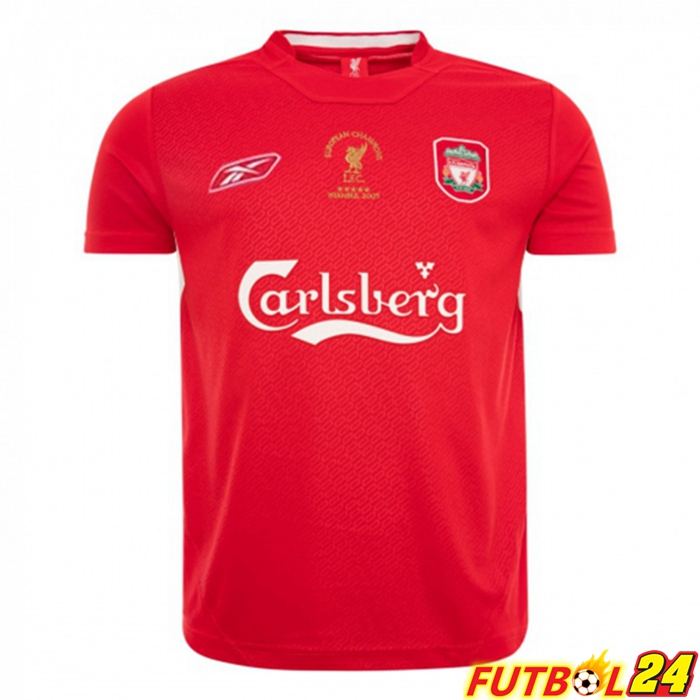 Camiseta Futbol Liverpool Champion League Retro Rojo 2005