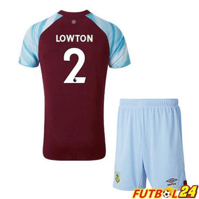 Camiseta Burnley (LOWTON 2) Niños Titular Marron 2021/22