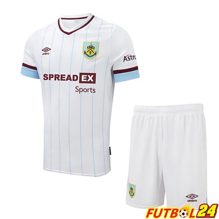 Camiseta Burnley Niños Alternativo Blanca Marron 2021/22