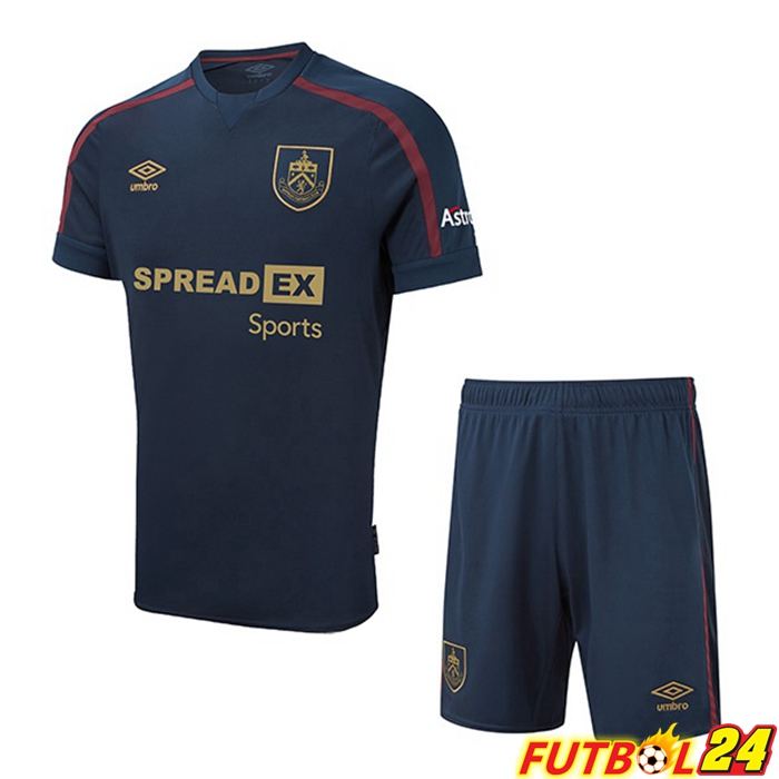Camiseta Burnley Niños Tercero Azul Marron 2021/22