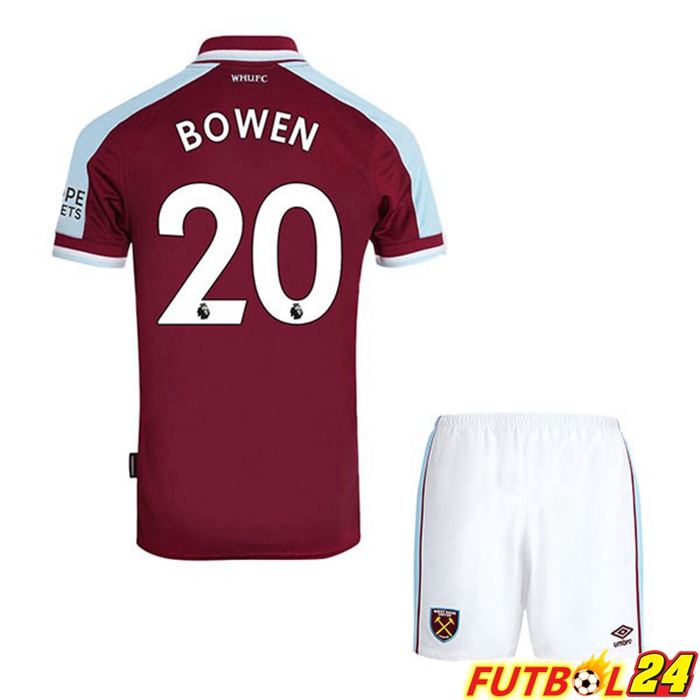 Camiseta West Ham United (BOWEN 20) Niños Titular Rojo 2021/22
