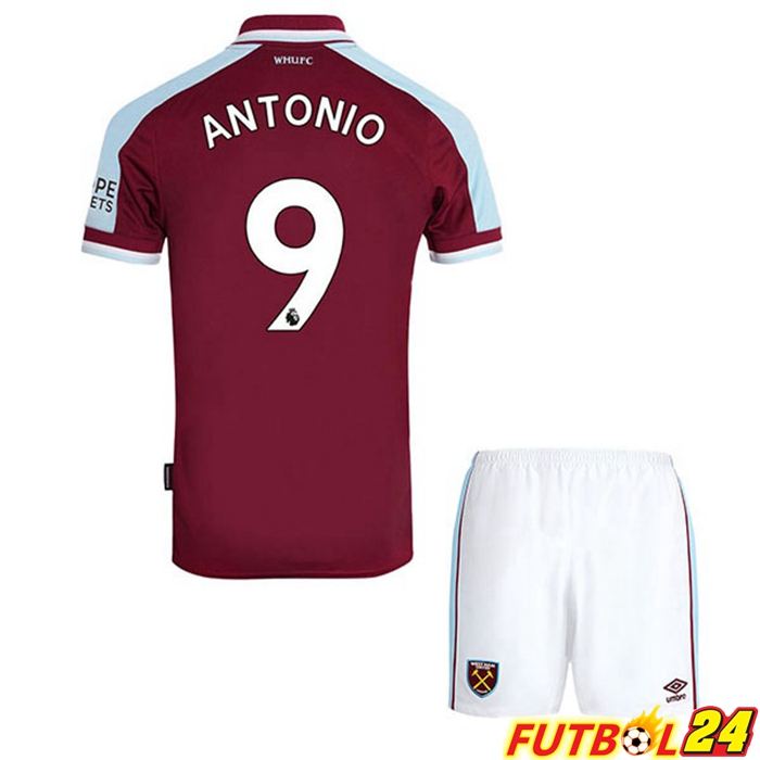 Camiseta West Ham United (ANTONIO 9) Niños Titular Rojo 2021/22