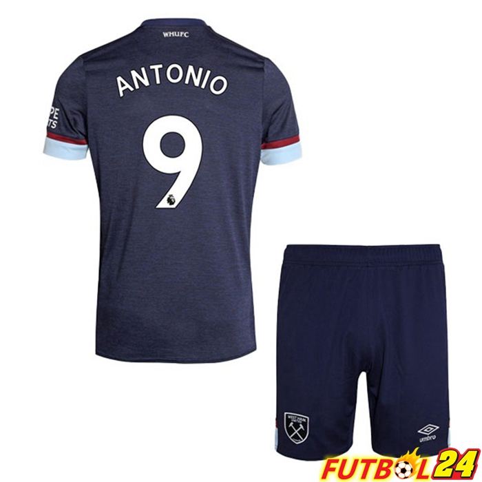 Camiseta West Ham United (ANTONIO 9) Niños Tercero Azul 2021/22